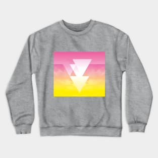 Pink and yellow sky with clouds Crewneck Sweatshirt